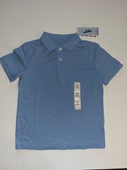 Cat and Jack School Uniforms Light Blue Short Sleeve Polo Shirt Size M (10-12)