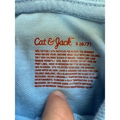 Cat & Jack Boys Light Blue Short Sleeve School Uniform Polo Shirt S 6/7 New