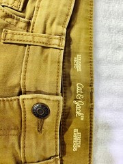 Cat & Jack Stretch Straight Fit Adjustable Waist  Khaki Pants size 10H NEW Tags