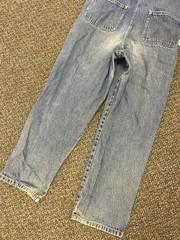 Vintage LL Bean Blue Denim Bib Overalls Youth Size Medium 100% Cotton Utility