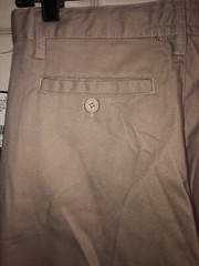 U.S POLO ASSN. School Uniform Flat Front Pants Boys 16 Tan ADJUSTABLE WAIST NWT