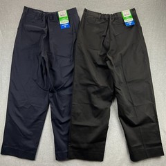Classroom Uniform 2 Pair Boys Husky Flat Front Straight Pants Blk & Navy Sz 20H