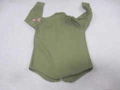 Vintage Boy Scouts Of America Shirt Youth Medium Green Uniform Patches 60s