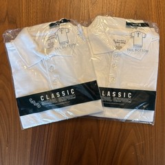 Classic School Uniform – Tail Bottom Boys White Short Sleeve Shirts Size 5 (2)