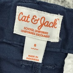 Cat & Jack Boys Youth 8 Blue Flat Front School Uniform Chino Shorts