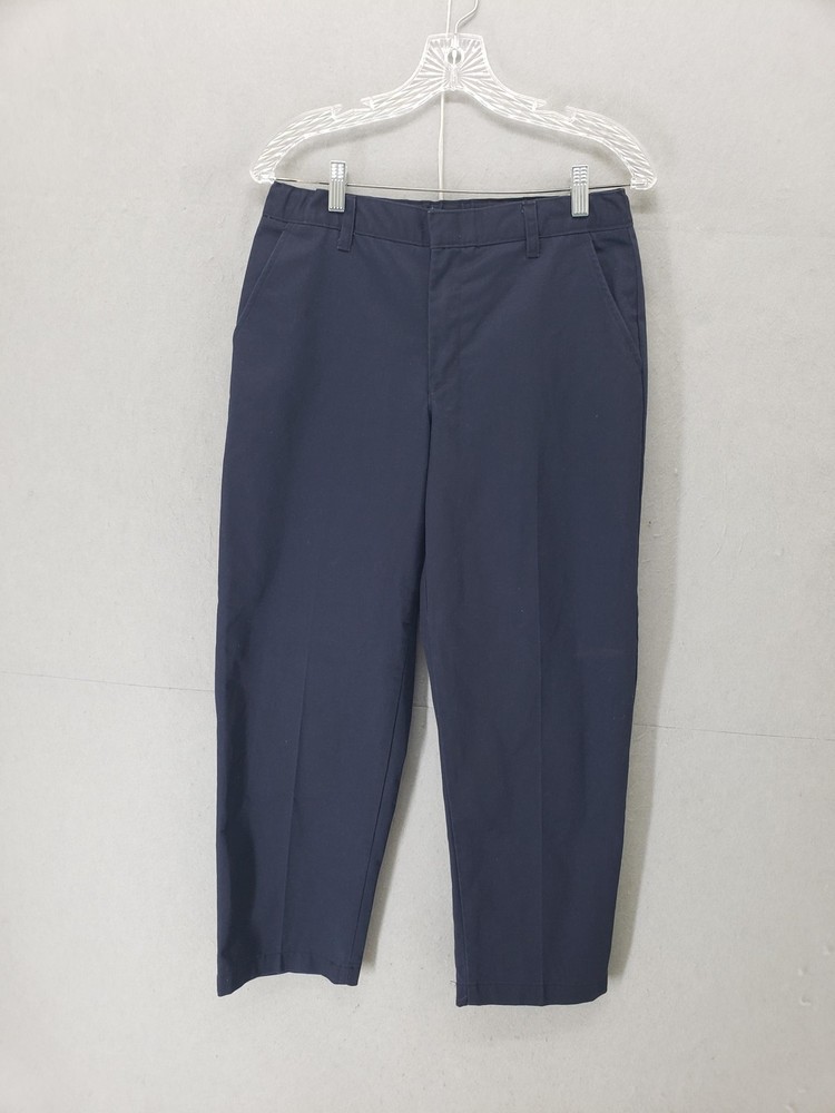 Flynn & O’Hara Pants Boys 14 Husky Navy Blue School Uniform Flat Front Classic