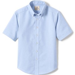 School Uniform Boys Short Sleeve Oxford Dress Shirt – Size 10 – Blue