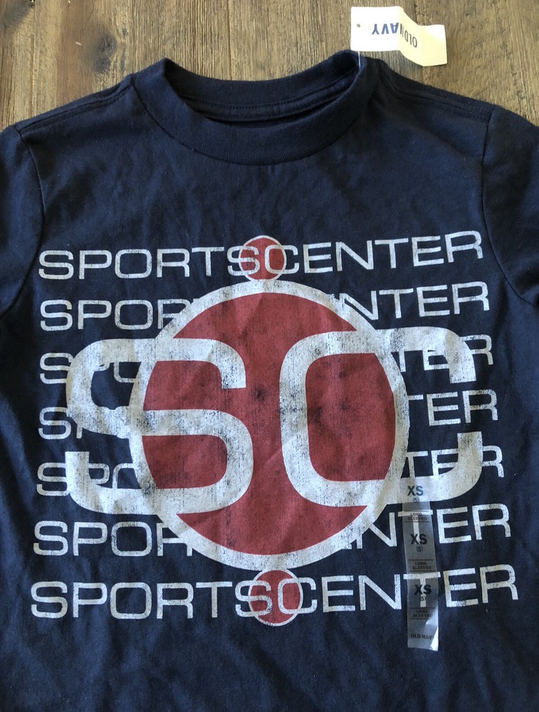 ESPN SportsCenter Old Navy Collectibles Long Sleeve T-Shirt (Youth XS/5) NEW!
