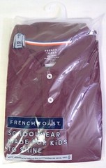 French Toast Kids School Wear Burgundy Long Sleeve Pique Polo size 2XL (18/20)