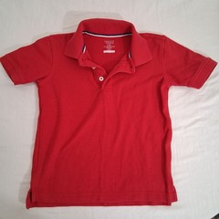 5 French Toast Uniform Unisex Polo Shirts Pique Performance Red Navy Sz S 6/7