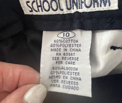 School Uniform Pants Boys 10 Navy Blue Adjustable Waist NEW Authentic Galaxy
