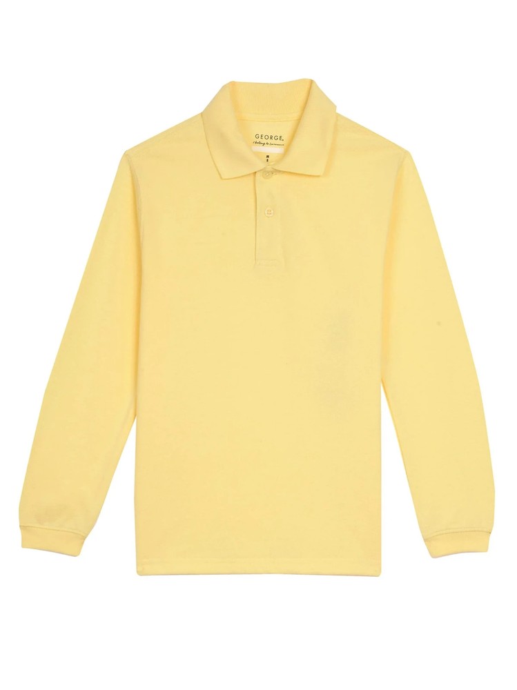 George Boys’ School Uniforms, Long Sleev Size M Yellow –EB4–