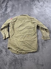 Vintage Boy Scouts Of America Shirt Youth 12 Green Long Sleeve Uniform Official