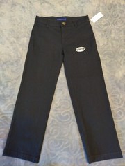 Simply Styled Boys Flat Front Stretch School Uniform Pants Navy Blue Sz 6 NWT