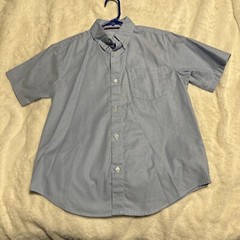 French Toast Size 14 Short Sleeve Button Down Uniform Shirt Light Blue (#11)