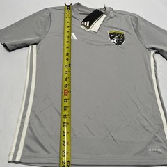 Adidas Youth Futbol Soccer Jersey Light Gray & White East Hanover Size Large