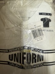 Authentic Galaxy School Uniform Polo shirt size 6 white, pack of 12