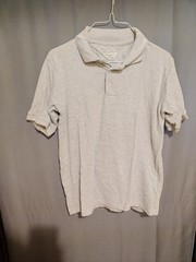Green Lands’ End long sleeve button up shirt/polo and Grey uniform polo