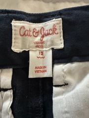 Cat & Jack Navy School Uniform Pants Size 12 lot of two