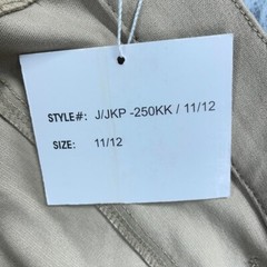 School Uniform Boys 11/12 Beige Khaki Pants Flat Front 34×31 NEW