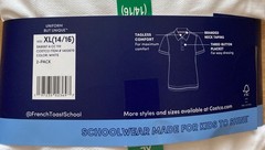 French Toast 2 Pack schoolwear Polo Shirt Boys White Size XL (14/16)