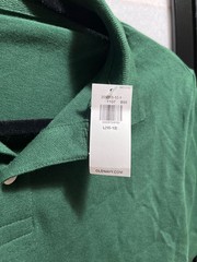 Boys Green School Uniform Polo Shirt Size Large 10–12 Short Sleeve Kids Top