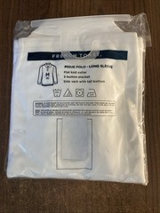 French Toast Boys Size M Long sleeve Collared White Polo Shirt Uniform