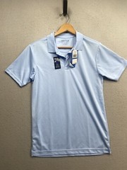 NWT Nautica School Uniform Boys Light Blue Size XL Moisture Wicking Anti-Pill