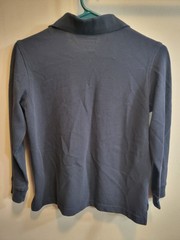 Boys Black Long-sleeved Polo Sz L 10/12