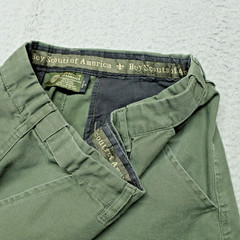 Boy Scouts of America Cargo Pants Boys Youth 32 Olive Green Convertible Uniform