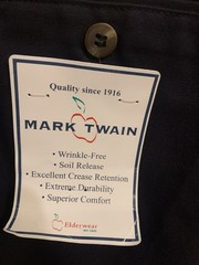 L@@K-Boys Mark Twain Black Prep School Uniform Pants Sz 28 X 30 Soft Twill NWT