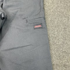 Dickies Boys Work Shorts Size 16 Gray Flat Front Uniform Skate 26 Waist Logo