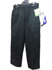 BNWT Boys Sz 4 LWR Brand Black Elastic Waist Cargo Side Pocket School Pants