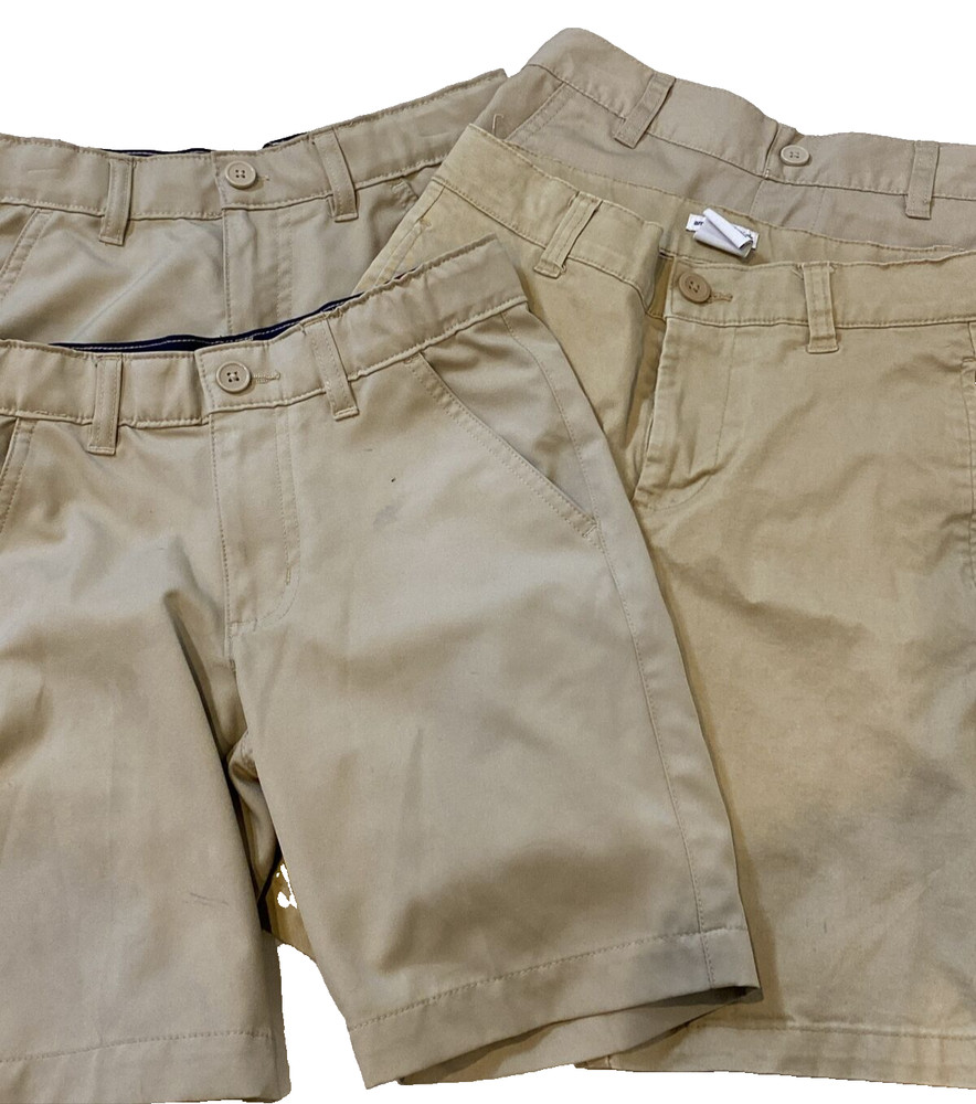 French Toast & Amazon Boys School Uniform Shorts Khaki Size 8 Lot of 4