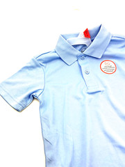 Boys School Uniform Shirt Size 4/5 XS Blue Collared Polo Buttons Children Kids