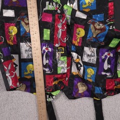 Vintage Looney Tunes Vest Boys Large Black Multicolor Cartoon Character 90s