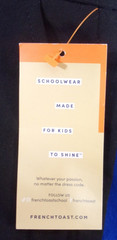 NEW DESIGNER FRENCH TOAST STRAIGHT SCHOOL UNIFORM BLACK PANTS SIZE 20 1/2 PLUS