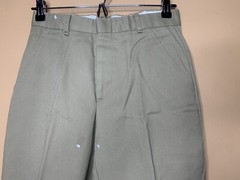 Boy’s Waist 28 School Uniform Pants Chino Straight Leg Beige Flat Front Mid Rise