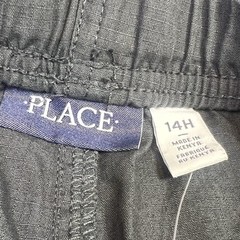 NWT Childrens Place Boys Size 14H Cargo Shorts Gray Uniform Husky Pockets School