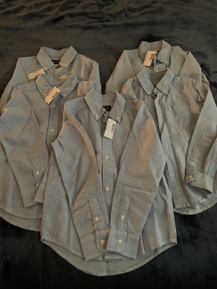 5 Children’s Place Boys Light Blue Oxford Shirt – Small 5/6 Long Sleeve