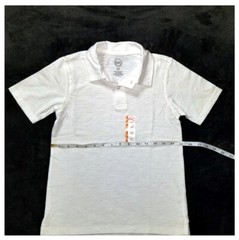 School Uniform Shirt – White Short Sleeve 2 Button Jersey Polo Boys Sizes S-XXL