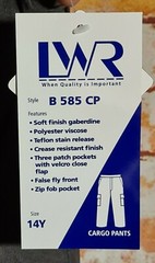 BNWT Boys Sz 14Y LW Reid Dark Grey Elastic Waist Cargo Side Pocket School Pants