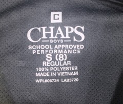 CHAPS Approved Schoolwear~Lot of 2~Boy’s Short Sleeve Polo Shirts~Size S (8)