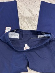 Cat & Jack Boys Blue Uniform Pants Size 14 Cotton Twill Adjustable Waist Button