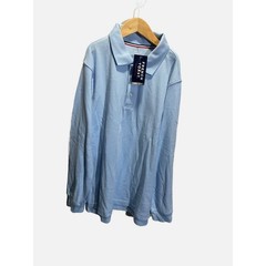 French Toast Polo Shirt Kids XL(14/16) Light Blue Long Sleeve School Uniform Cla