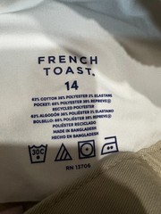 French Toast Boys Khaki School Uniform Pants Size 14 Relaxed Fit Adjustable Wais