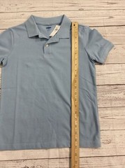 Old Navy Short Sleeve Polo Stretch School Uniform Shirt Size M(8) Light Blue