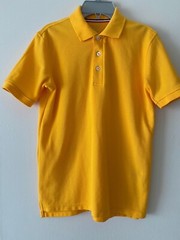 Polo French Toast Big Boys Short Sleeve Pique Polo, Gold, size L (10-12 )