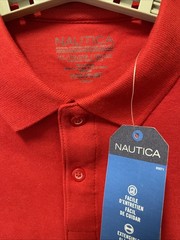 Nautica NWT Boys School Uniform Red Long Sleeve Shirt XL 18/20