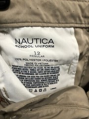 Nautica School Uniform Shorts Khaki Boys 12 Regular With Adjustable Waist
